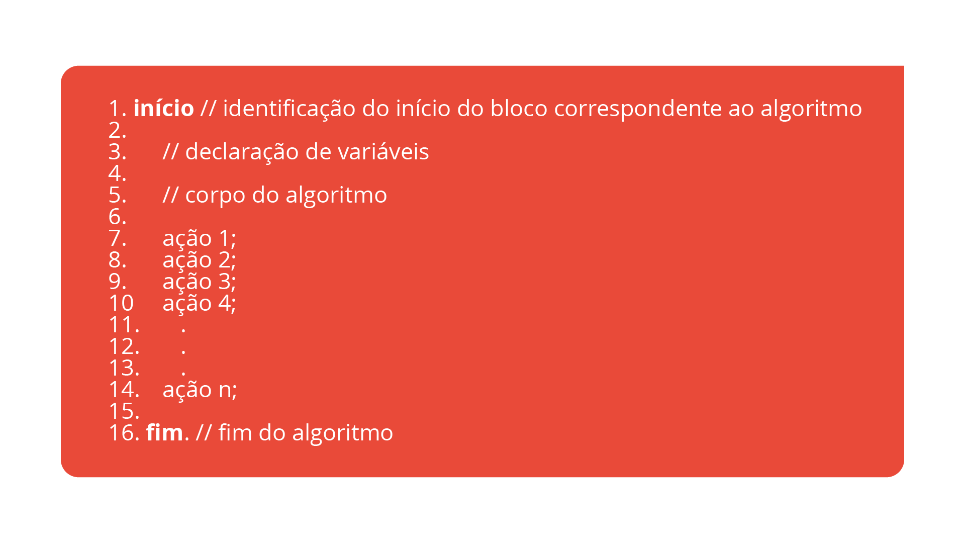 Figura 2.1 - Modelo geral de um algoritmo sequencial
