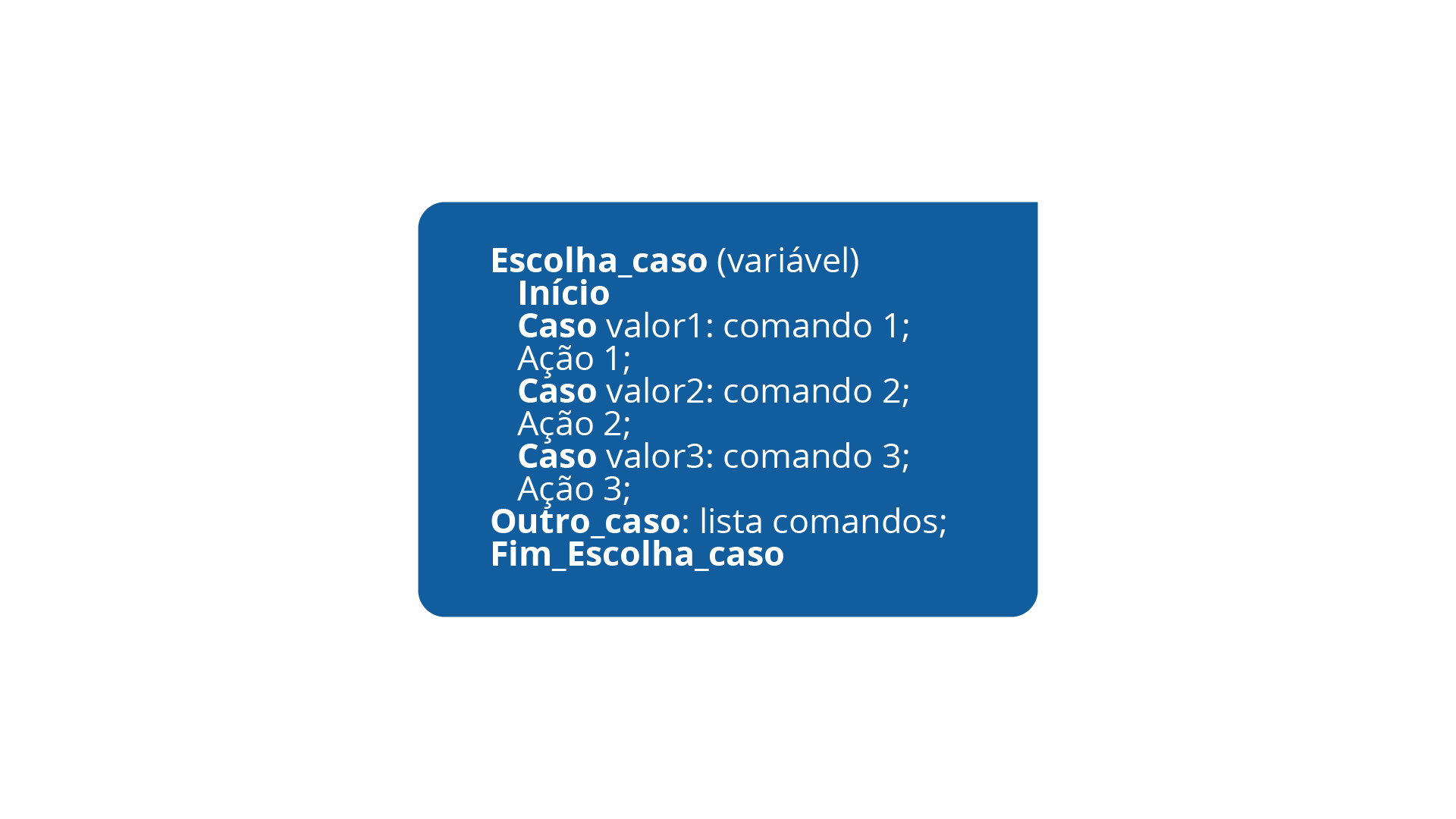 Figura 2.11 - Decisão múltipla escolha