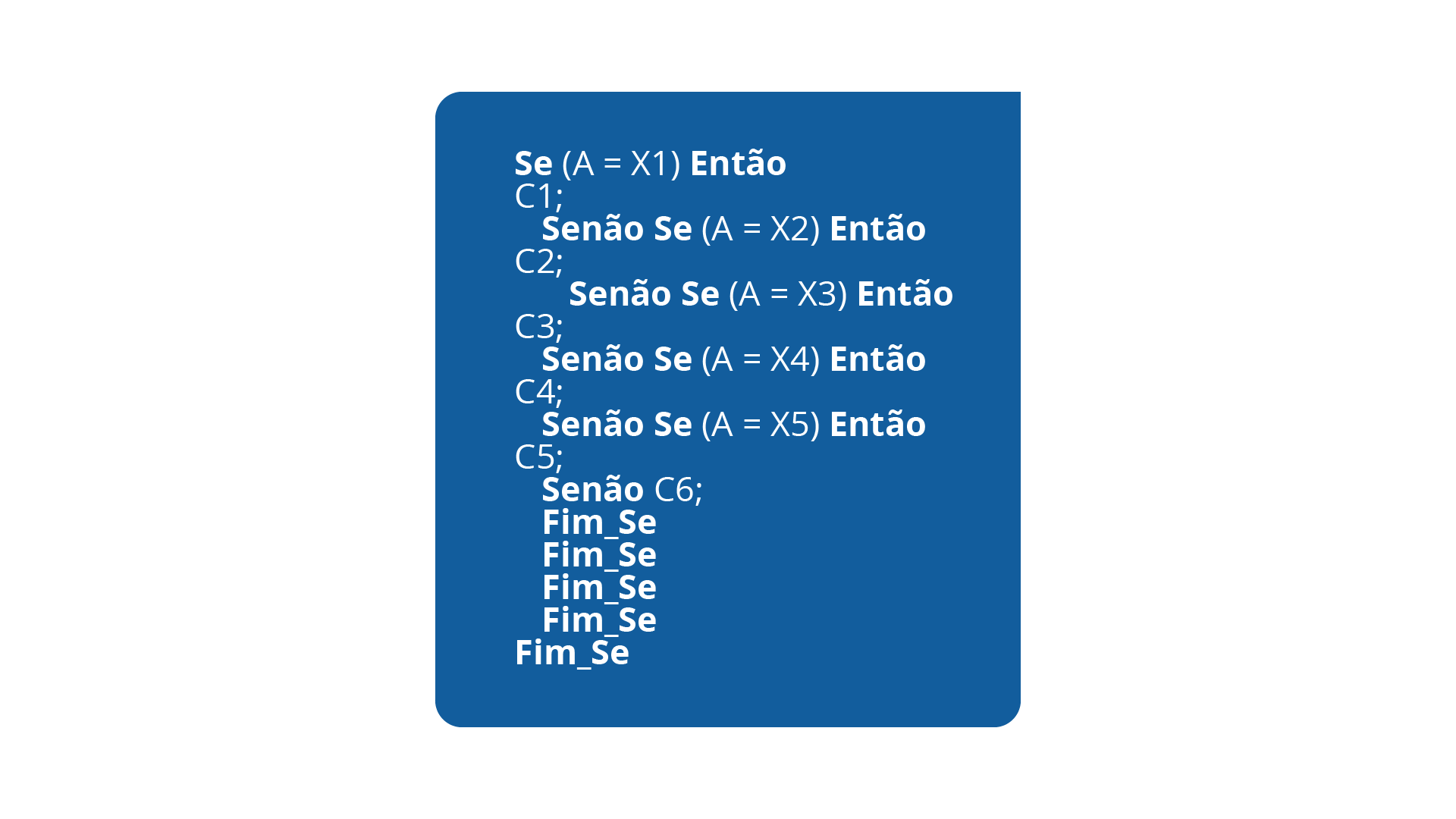 Figura 2.7 - Estrutura de seleção encadeada homogênea “se-senão-se”
