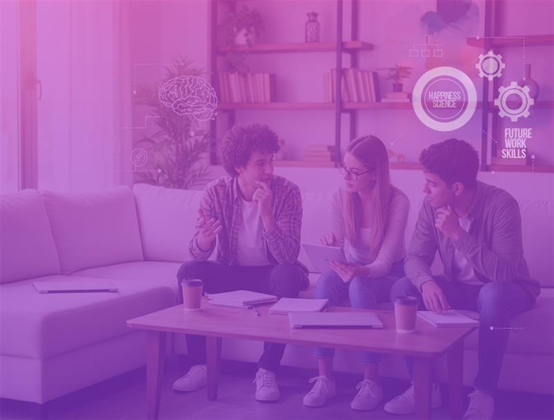 Estudantes interagindo na Academia de Futuros Profissionais