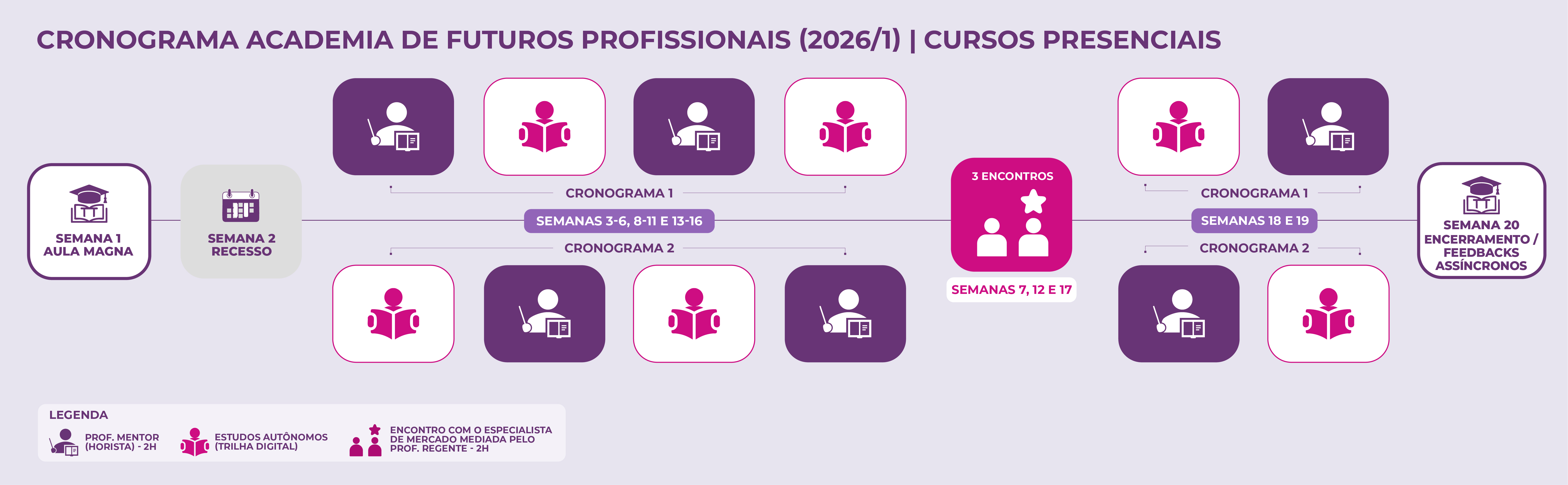 Infográfico detalhado do Cronograma
