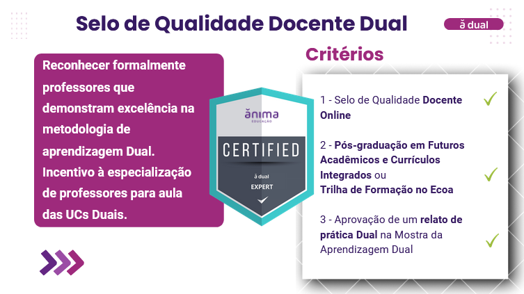 Selo de qualidade dual