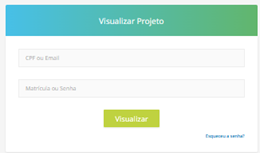 Tela de acesso restrito da Plataforma de Pesquisa